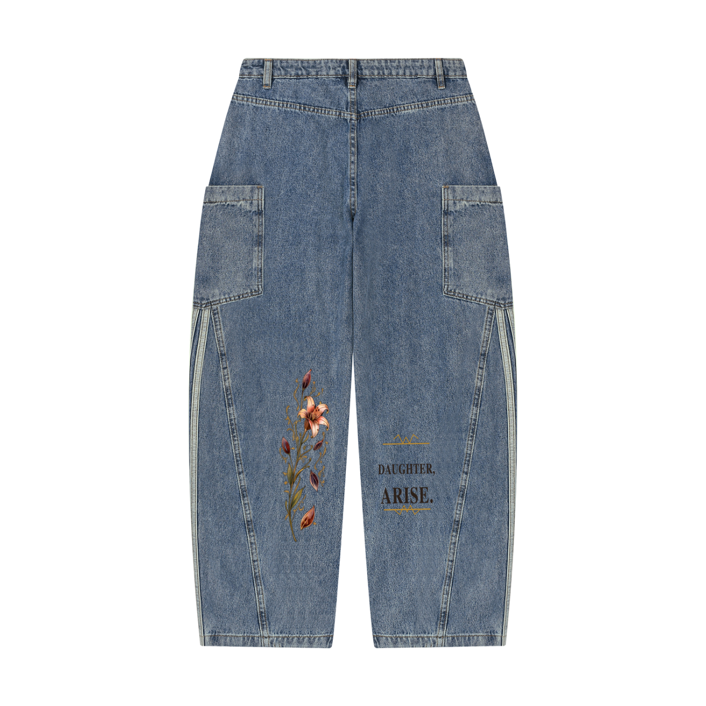 Daughter, Arise Floral Barrel Leg Jeans
