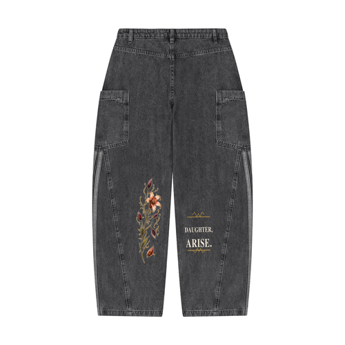 Daughter, Arise Floral Barrel Leg Jeans