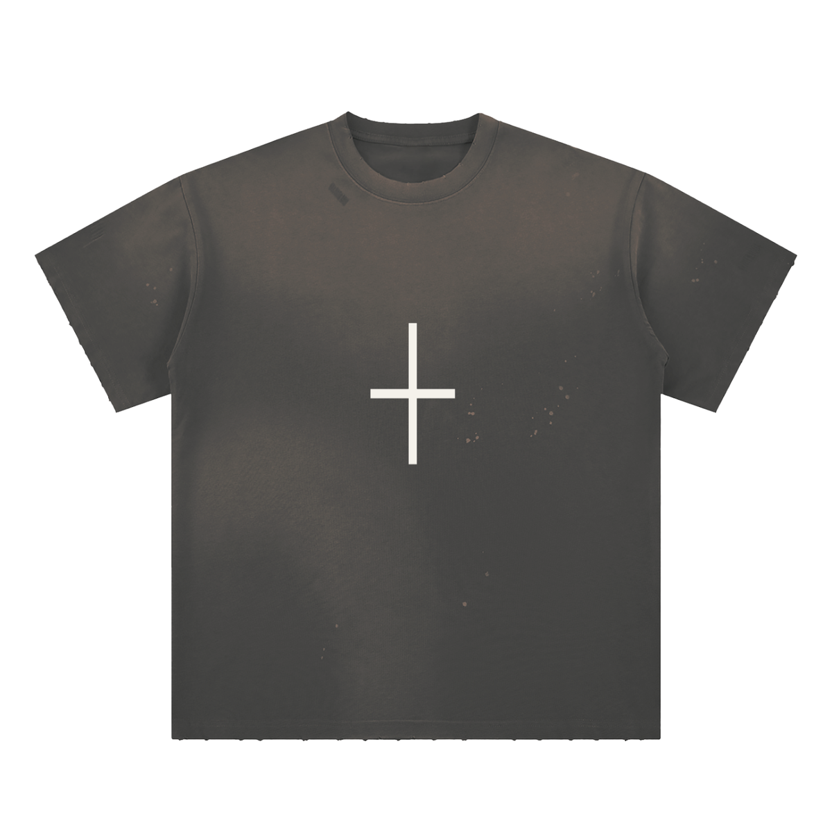 Cross Frayed Sunfade Tee